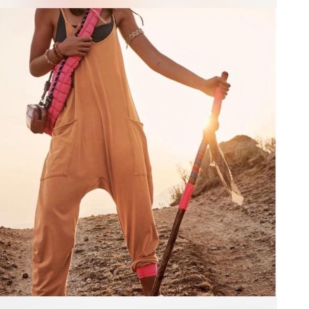 FP Movement Hot Shot Onesie Ginger Orange Relaxed Jumpsuit Small OB1055740